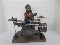 RESIN 13" FIGURE OF MAN PLAYING DRUMS