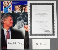 President Bill & Hillary Clinton Autographs