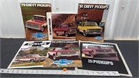 Assorted Vintage Chevy Pickup Dealer Information