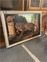 Tiger and monkey framed poster