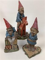 Collection of 3 Tom Clark Gnome Figures