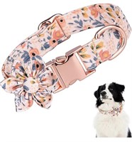 TOYMIS ADJUSTABLE DOG COLLAR WITH FLOWER SIZE