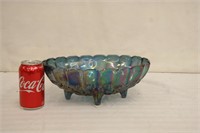 Vintage Iridescent Carnival Glass Fruit Bowl - 12"