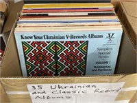 Box of Ukrainian and Classic Record Albums