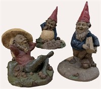 Collection of 3 Tom Clark Acorn Gnomes