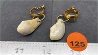 Elk Ivory screw back earrings *SC