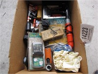 Box of staplers, cord, more