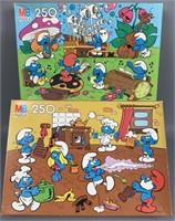 2 Vintage Smurf Puzzles