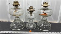 Pair of Bartlett Collins Oil Lamps (1911-1940ish)