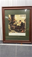 Framed Norman Rockwell print "Saying Grace"