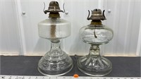 2 Early 1900's Oil Lamps