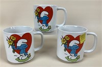 Vintage 1980's Smurf Coffee Cups