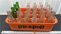 Partial crate of Vintage Pop Bottles