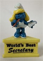"World's Best Secretary" Smurfette Figure