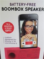 Battery Free Boombox Speaker for iPhone 5, 5s & 6