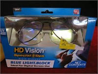 HD Vision Blue Light Block Glasses NIB