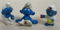 3 Smurf Figures