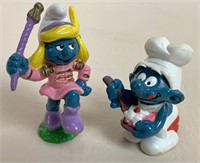 Majorette & Baker Smurf Figures