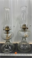 Puritan Pattern Oil Lamp (left) and Bartlett