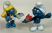Secretary Smurfette & Popsicle Smurf Figures