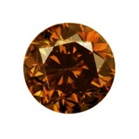 Genuine 2.60ct Round Brown Diamond