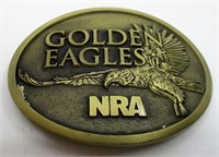 NRA Golden Eagles Brass Belt Buckle