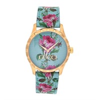 Gucci 38mm G-timeless Blue Floral Quartz Watch