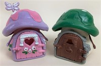 Smurfette Pink Mushroom House & Green Sm House