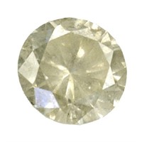 Genuine 1.50ct Round Cream Diamond