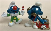 Smurf Clown & Telephone Smurf Collectible Figures