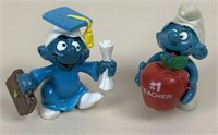 Graduation Smurf & #1 Teacher Smurf Figures