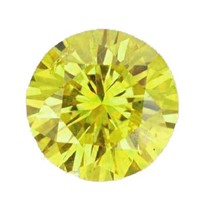 Genuine 0.25ct Round Canary Diamond