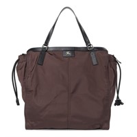 Burberry Nylon Small Buckleigh Packable Tote Brown