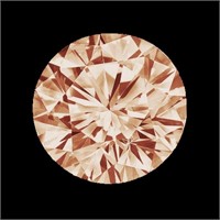 Genuine 2.61ct Round Pinkish Brown Diamond