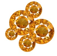 Genuine 12.53tcwt Round Orange Diamonds Lot