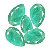 Genuine 5tcwt Mix Pear Shape Emeralds Lot