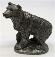 1972 Signed Pewter Bear Figurine