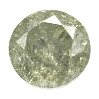 Genuine 1.55ct Grey Round Diamond