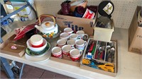 Mugs, flatware, kitchenware