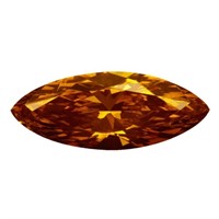 Genuine 0.85ct Marquise Cognac Red Diamond