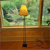 Contemporary Floor Lamp - 5ft with metal and rock