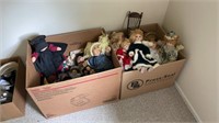 2 boxes of dolls