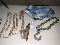 800 lb Ancra Strap, Assorted Chains, 3/8 Hook,