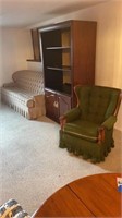 Sofa, chair, cabinet