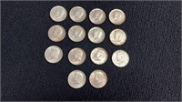 14 1964 Kennedy halves