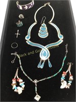 Sterling silver necklace & more