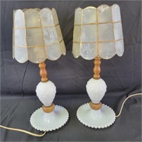 Pair of Milk Glass Lamps