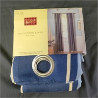 New in Package Curtains - Blue strip