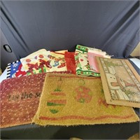 Group of Christmas Rugs and Floor Mats