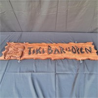 Double sided Tiki bar closed/open Plaque